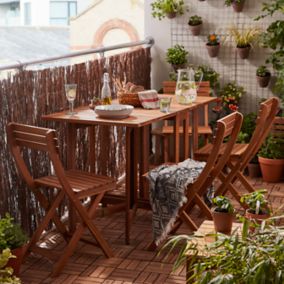 Table de jardin pliante extensible Virginia en bois coloris acacia L.26/132 x l.63 x H.75 cm