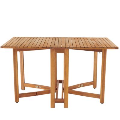 Table de jardin pliante extensible Virginia en bois coloris acacia L.26/132 x l.63 x H.75 cm