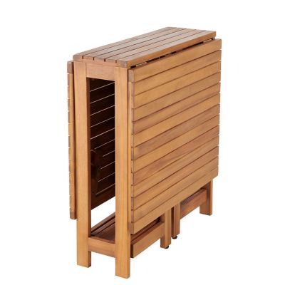 Table de jardin pliante extensible Virginia en bois coloris acacia L.26/132 x l.63 x H.75 cm