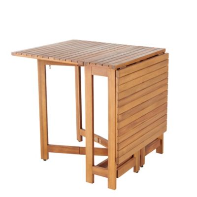 Table de jardin pliante extensible Virginia en bois coloris acacia L.26/132 x l.63 x H.75 cm