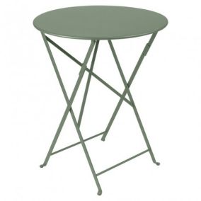 Table de jardin pliante Fermob Bistro acier cactus diam.60 cm, H.74 cm