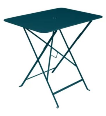 Table de jardin pliante Fermob Bistro en métal - Coloris bleu acapulco - L.57 x l.77 x H.74 cm