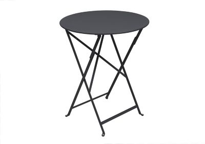 Table de jardin pliante Fermob Bistro en métal - Coloris carbone - Ø.60 x H.74 cm