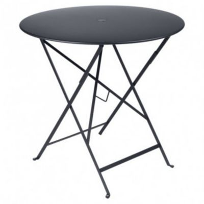 Table de jardin pliante Fermob Bistro en métal - Coloris carbone - Ø.77 x H.74 cm