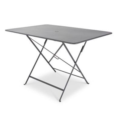 Table de jardin pliante Fermob Bistro en métal - Coloris carbone - L.117 x l.77 x H.74 cm