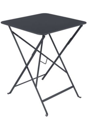 Table de jardin pliante Fermob Bistro en métal - Coloris carbone - L.57 x l.57 x H.74 cm