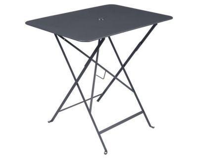 Table de jardin pliante Fermob Bistro en métal - Coloris carbone - L.77 x l.57 x H.74 cm