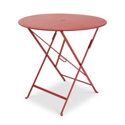 Table de jardin pliante Fermob Bistro en métal - Coloris piment - Ø.77 x H.74 cm
