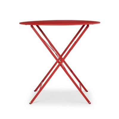 Table de jardin pliante Fermob Bistro en métal - Coloris piment - Ø.77 x H.74 cm