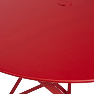 Table de jardin pliante Fermob Bistro en métal - Coloris piment - Ø.77 x H.74 cm