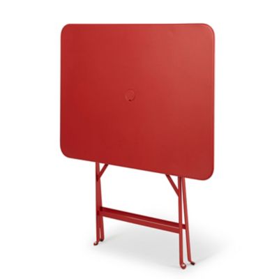 Table de jardin pliante Fermob Bistro en métal - Coloris piment - L.77 x l.57 x H.74 cm