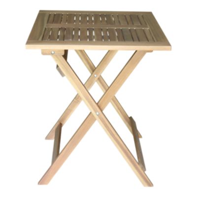 Table de jardin pliante Lyco bois d'acacia l.60 x H.74 cm GoodHome