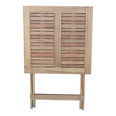 Table de jardin pliante Lyco bois d'acacia l.60 x H.74 cm GoodHome