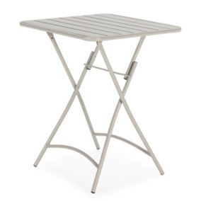 Table de jardin pliante Perla en métal gris