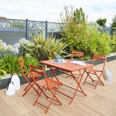 Table de jardin pliante rectangulaire Greensboro Ambre - Hespéride