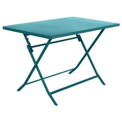 Table de jardin pliante rectangulaire Greensboro Bleu canard - Bleu canard - Hespéride