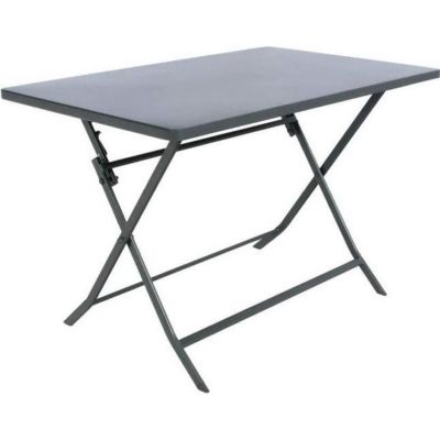 Table de jardin pliante rectangulaire Greensboro Graphite - Graphite - Hespéride