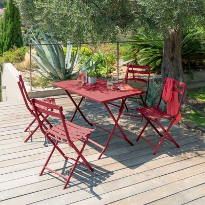 Table de jardin pliante rectangulaire Greensboro Groseille - Hespéride