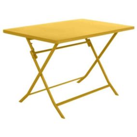 Table de jardin pliante rectangulaire Greensboro Moutarde - Jaune moutarde - Hespéride