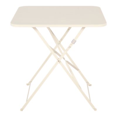 Table de jardin pliante Saba acier beige L.70 x l.70 x H.71 cm GoodHome