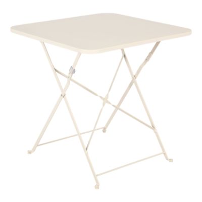 Table de jardin pliante Saba acier beige L.70 x l.70 x H.71 cm GoodHome