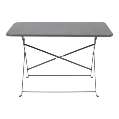 Table de jardin pliante Saba acier gris L.100 x l.70 x H.71 cm GoodHome