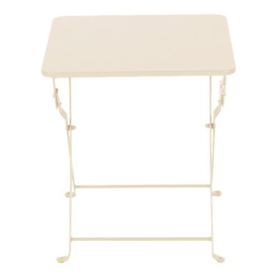 Table de jardin pliante Saba en acier coloris beige L.40 x l.40 x H.45 cm GoodHome