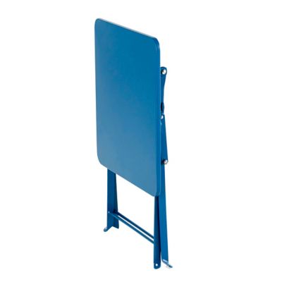 Table De Jardin Extérieur En PEHD - Résistante, Sans Entretien, Design Minimaliste - 38x38x46 Cm - Bleu Océan - 7