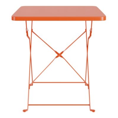 Table de jardin pliante Saba en acier coloris mango L.70 x l.70 x H.71 cm