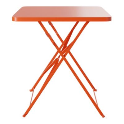 Table de jardin pliante Saba en acier coloris mango L.70 x l.70 x H.71 cm