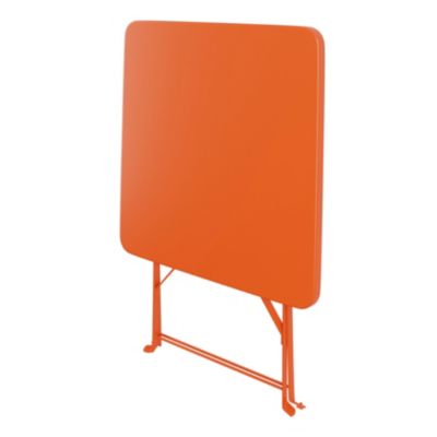 Table de jardin pliante Saba en acier coloris mango L.70 x l.70 x H.71 cm
