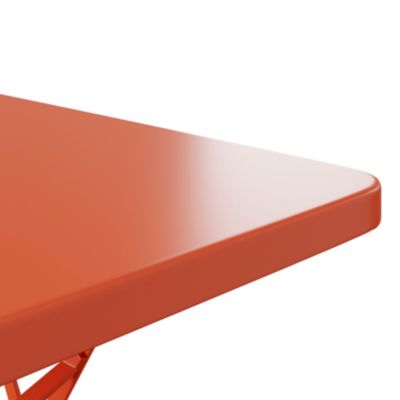 Table de jardin pliante Saba en acier coloris mango L.70 x l.70 x H.71 cm