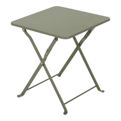 Table de jardin pliante Saba en acier coloris vert L.40 x l.40 x H.45 cm GoodHome