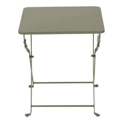 Table de jardin pliante Saba en acier coloris vert L.40 x l.40 x H.45 cm GoodHome