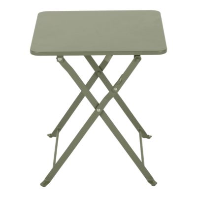 Table de jardin pliante Saba en acier coloris vert L.40 x l.40 x H.45 cm GoodHome