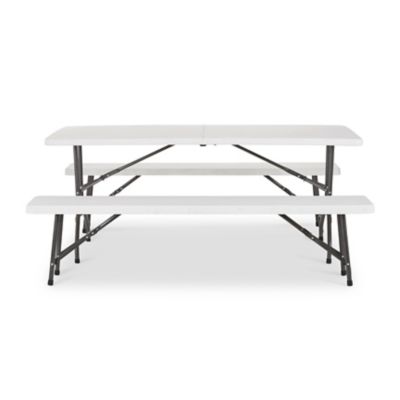 Table de jardin pliante valise Memphis L. 181 x l. 76 cm