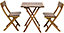 Table de jardin pliante Virginia en bois coloris acacia L.60 x l.60 x H.74 cm