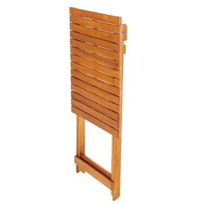 Table de jardin pliante Virginia en bois coloris acacia L.60 x l.60 x H.74 cm