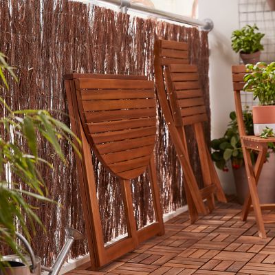 Table de jardin pliante Virginia en bois coloris acacia L.68 x l.48 x H.75 cm