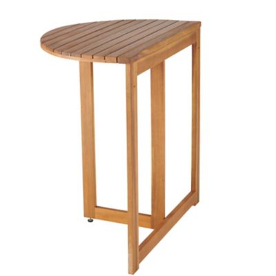 Table de jardin pliante Virginia en bois coloris acacia L.68 x l.48 x H.75 cm