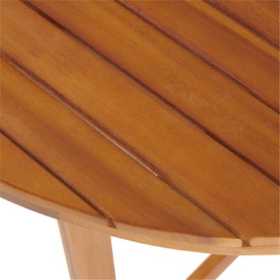 Table de jardin pliante Virginia en bois coloris acacia L.68 x l.48 x H.75 cm