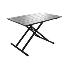 Table de jardin Pump en aluminium coloris gris L.120 x l.75 x H.74 cm