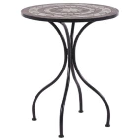 Table de jardin rétro en métal noir CARIATI