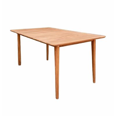 Table de jardin rectangulaire 150 cm bois de teck massif - ANCOLIE