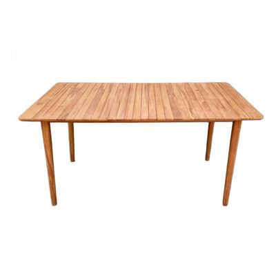 Table de jardin rectangulaire 150 cm bois de teck massif - ANCOLIE
