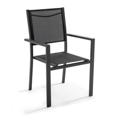 Table de jardin rectangulaire et 8 chaises en aluminium et acacia  Oviala