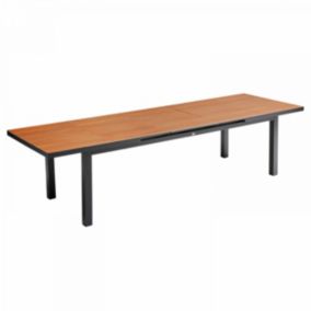 Table de jardin rectangulaire extensible bois  Oviala