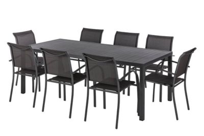 Table de jardin rectangulaire Piazza Graphite - Hespéride