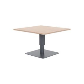 Table de jardin relevable carrée en aluminium SALIMIA - Graphite et honey