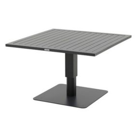Table de jardin relevable carrée en aluminium SALIMIA - Graphite